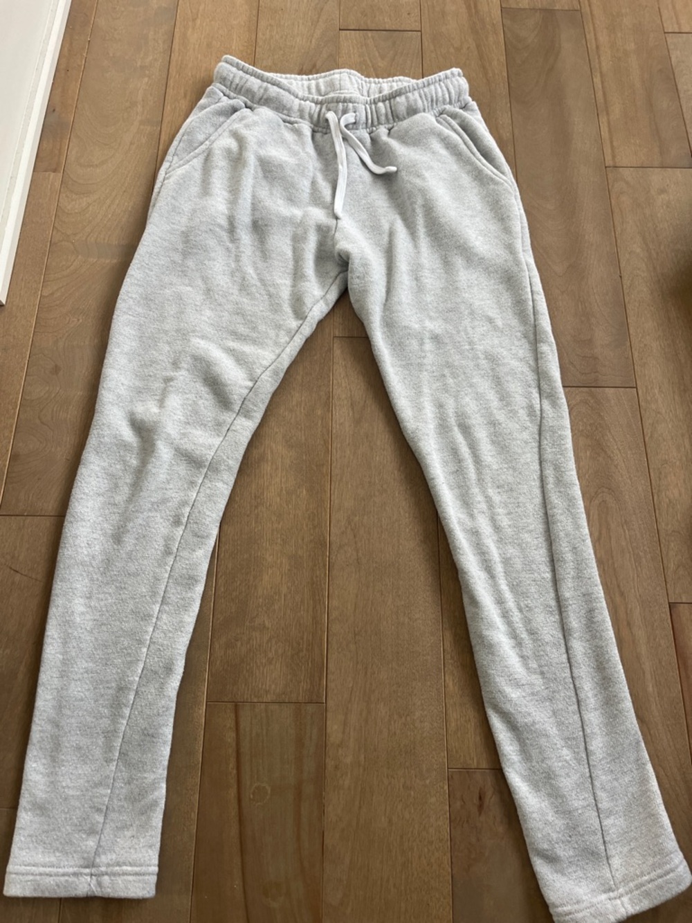 Woman Light Gray Drawstring Sweatpants